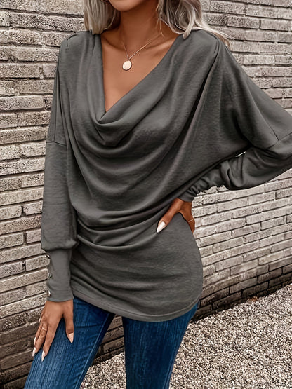 Cressida | Cowl Neck Long Sleeve Top
