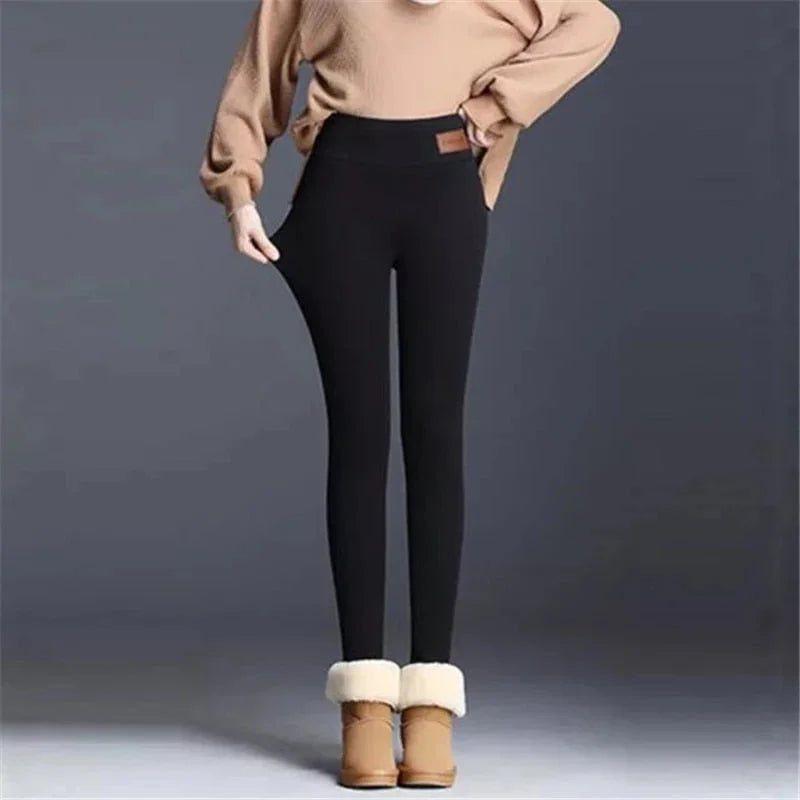 Women Lamb Cashmere Winter Leggings