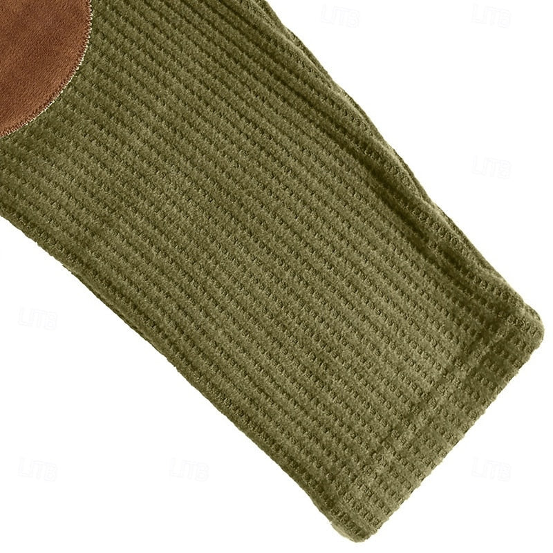 Sutton | Waffle Knit Long Sleeve Polo