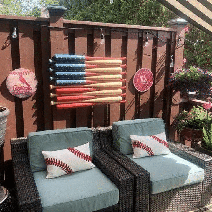 Wood Baseball Bat American Flag