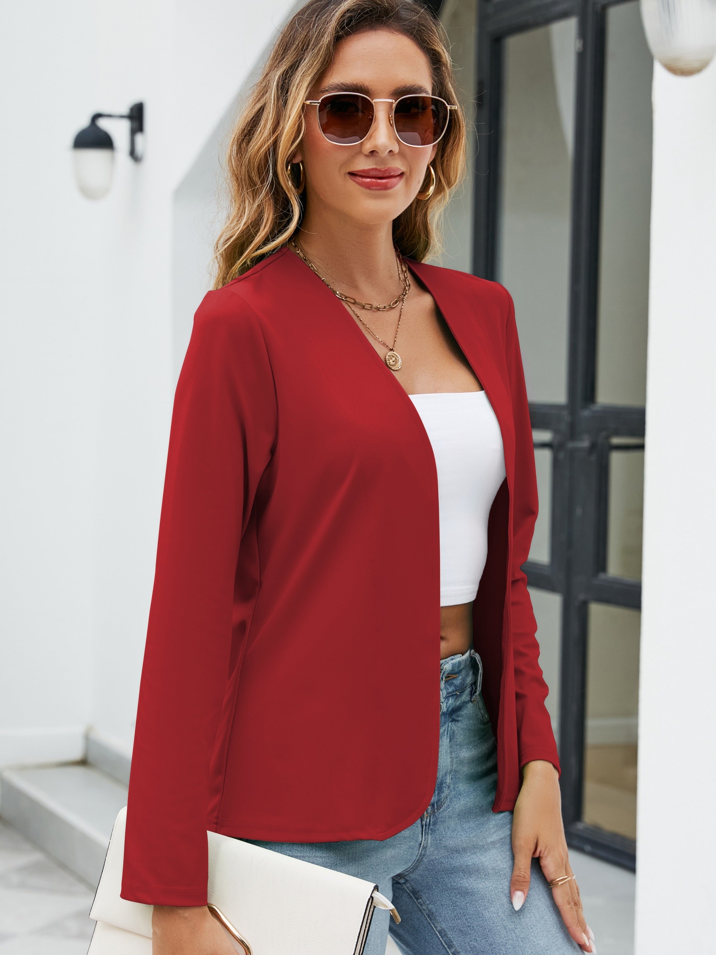 Women's Open Front Blazer Jacket