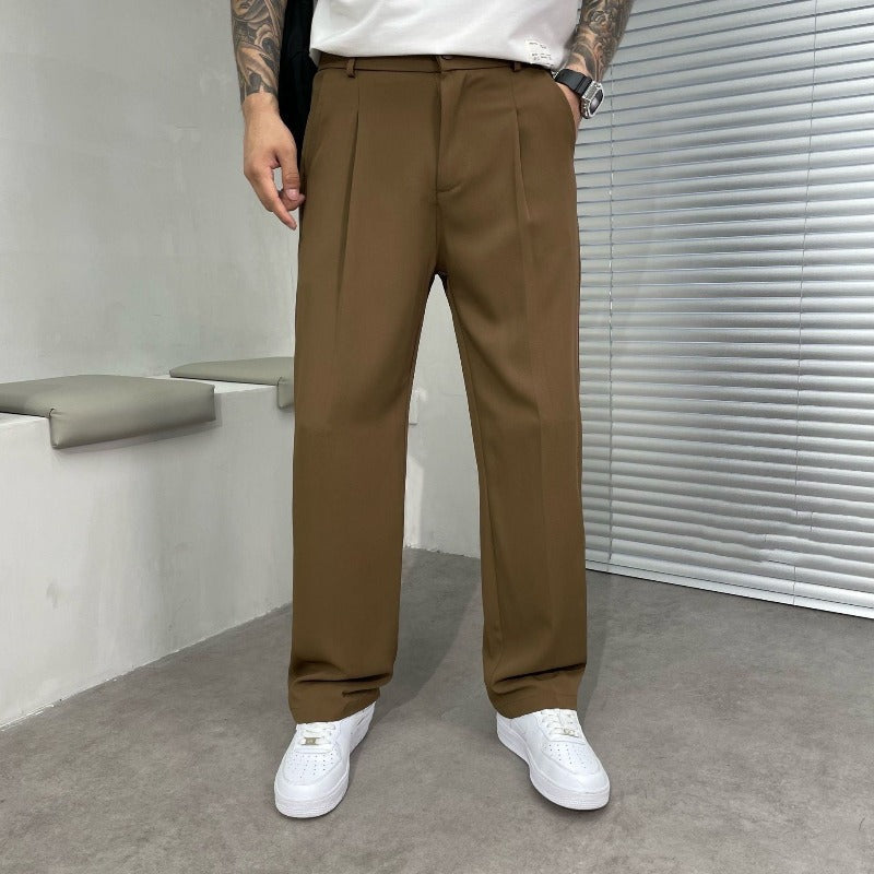 Alton | Men's Double-Pleated Wide-Leg Trousers