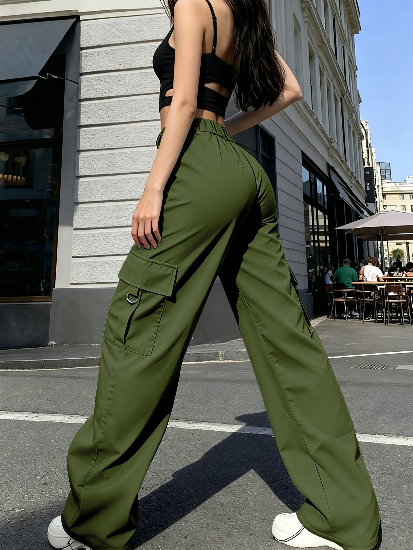 Women's High-Waisted Cargo Pants