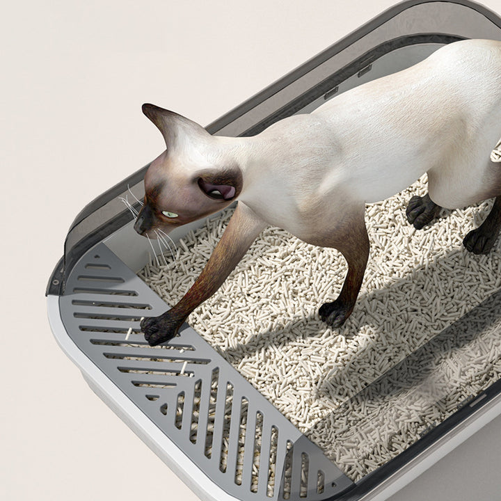 Semi-Closed Large Capacity Cat Litter Box