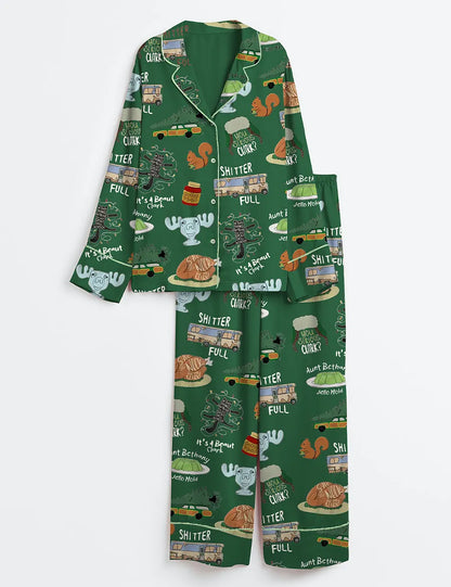 Men's It's A Beaut Clark Christmas Vacation Long Sleeve Satin Family Pajama Set
