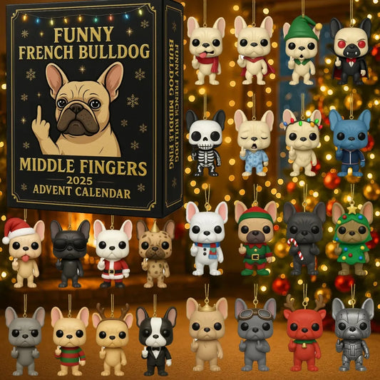2025 Funny French Bulldog Advent Calendar