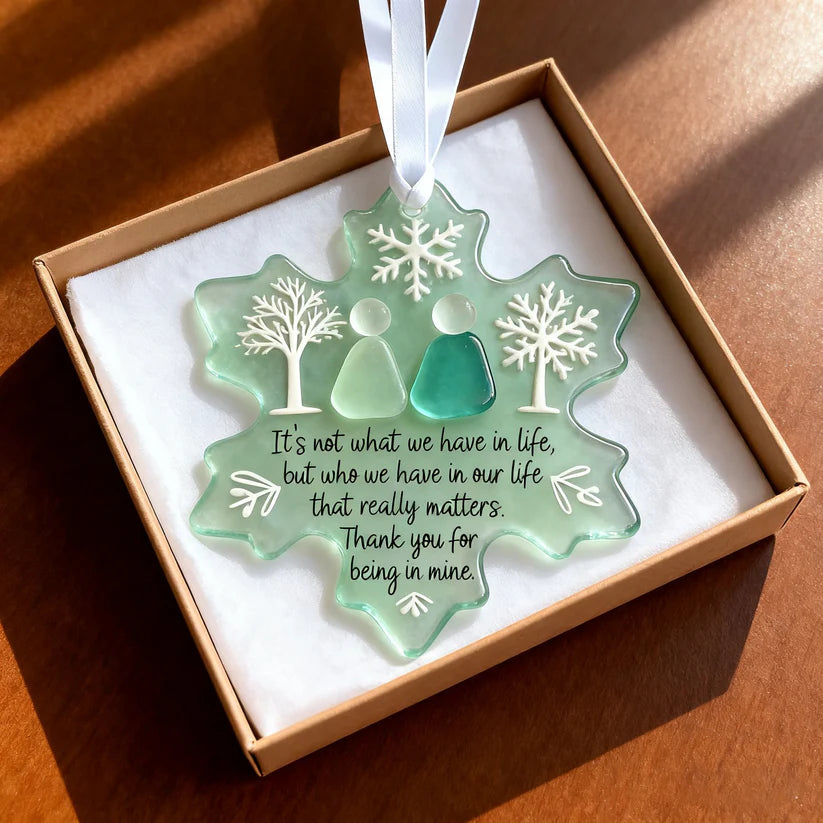 Snowflake-Shaped Sea Glass Friendship Decor