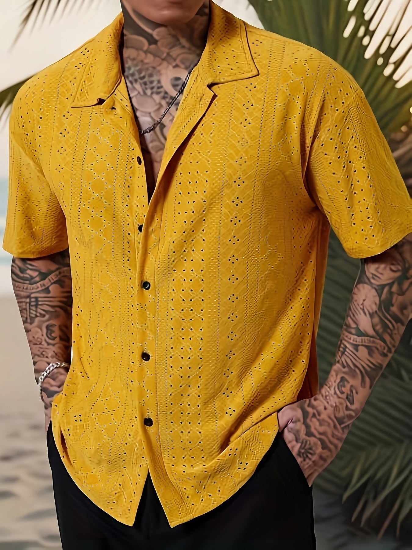 Men's Textured Resort Shirt