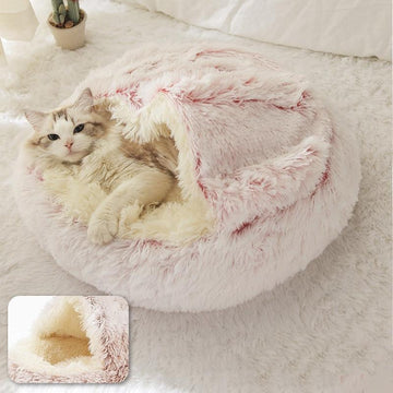 ROUND PLUSH CALMING CAT CAVE