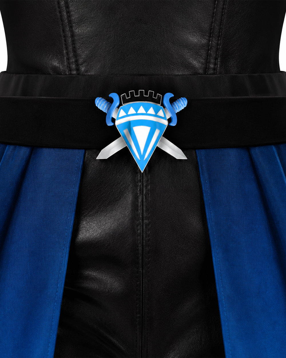Girls Wonderland Princess Chloe Costume Blue Long Sleeve Dress Bag and Wig 3pcs Full Set for Cosplay Events
