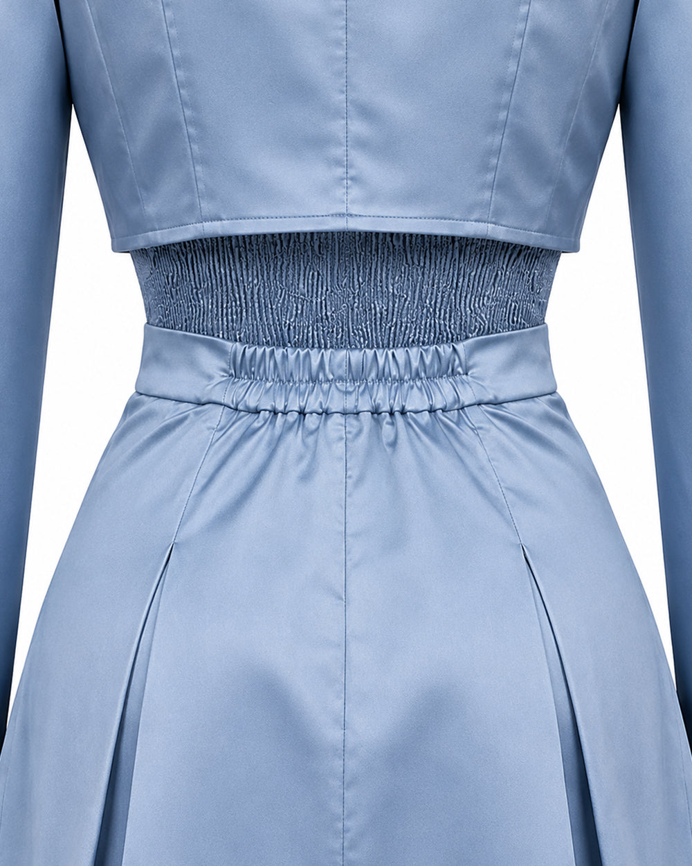 Princess Chloe Dress Royal Blue Satin 3-Piece Set Jacket Inner Top Pleated Skirt and Underskirt for Theme Party