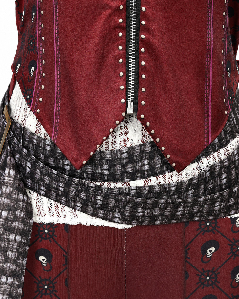 Wonderland Captain's Daughter Costume Hook Pirate Princess Cape Vest Pants Shirt and Accessories for Halloween Party