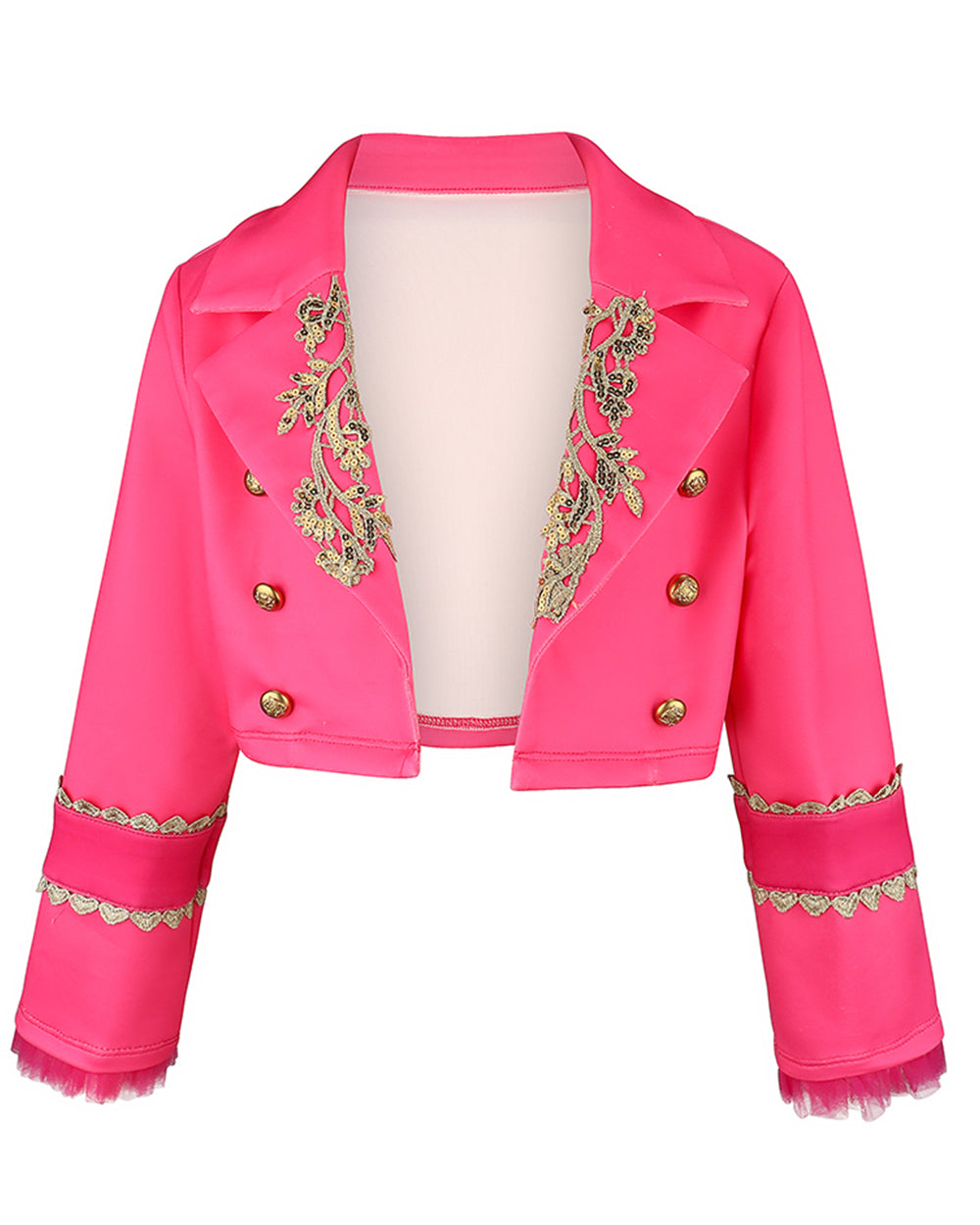 Girls Pink Princess Costume Movie 5 Jacket Shirt Skirt and Bag 4pcs Full Set for Cosplay Events