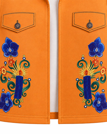 Luis Cosplay Costume Orange Vest and Jumpsuit 2pcs Set for Kids Adutls Halloween Dress-Up Play