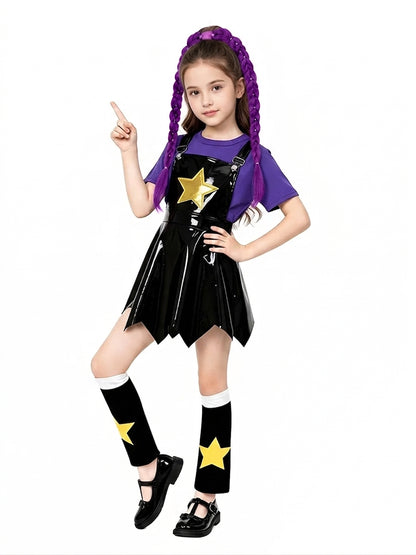 Deluxe Lily Love Braids PU Leather Costume Poppy Playtime Authentic 3-Piece Outfit for Kids and Adult