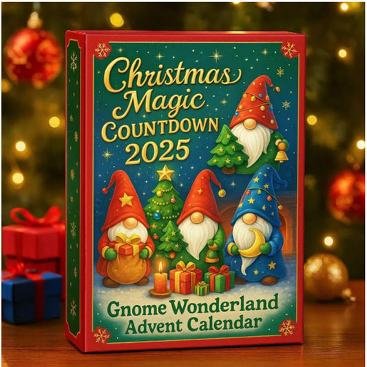 Christmas Magic Countdown 2025 Gnome Wonderland Advent Calendar - Festive Holiday Countdown Gift