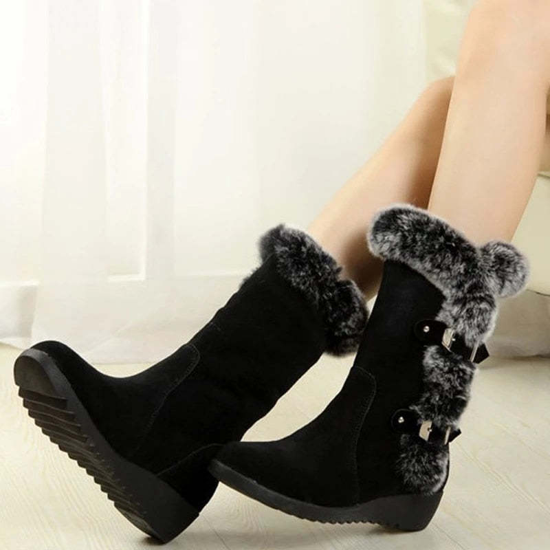 Mid Calf Orthopedic Boots Fur New Trend Winter Shoes