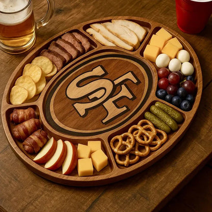 Team Legacy Wooden Charcuterie Board – Game Day Platter