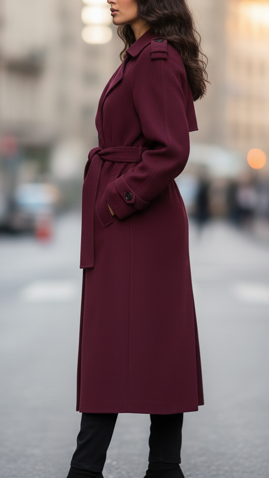 Bellamira | Women's Belted Trench Coat