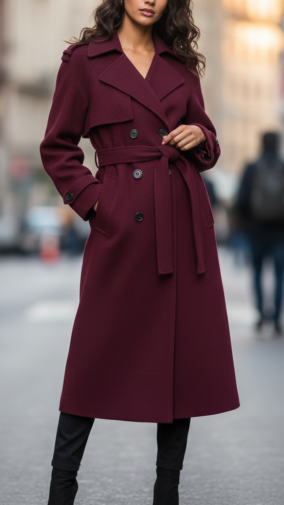 Bellamira | Women's Belted Trench Coat