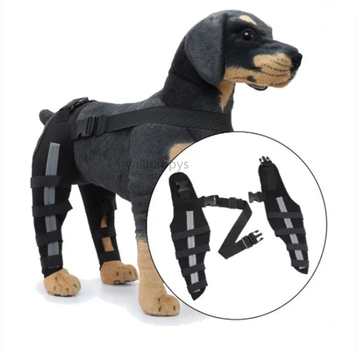 Double Dog Hip Brace with Safety Reflective Straps - Dog Hip Support for Back Leg and Hop Dysplasia