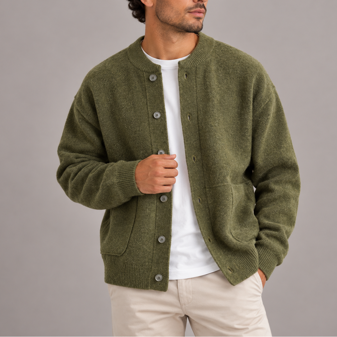 Rowley | Textured Button-Up Knit Cardigan