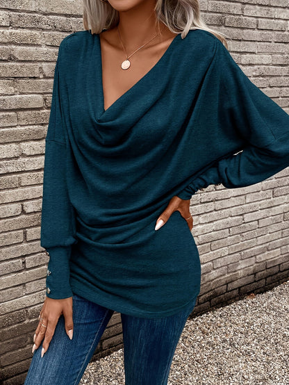 Cressida | Cowl Neck Long Sleeve Top