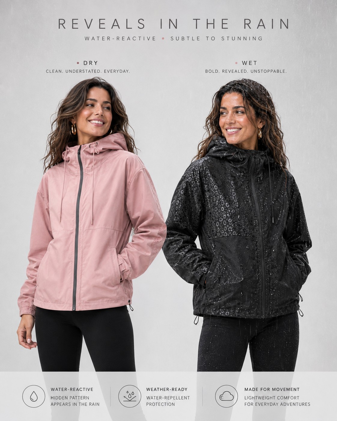 Halcyra | Women's Hooded Rain Jacket