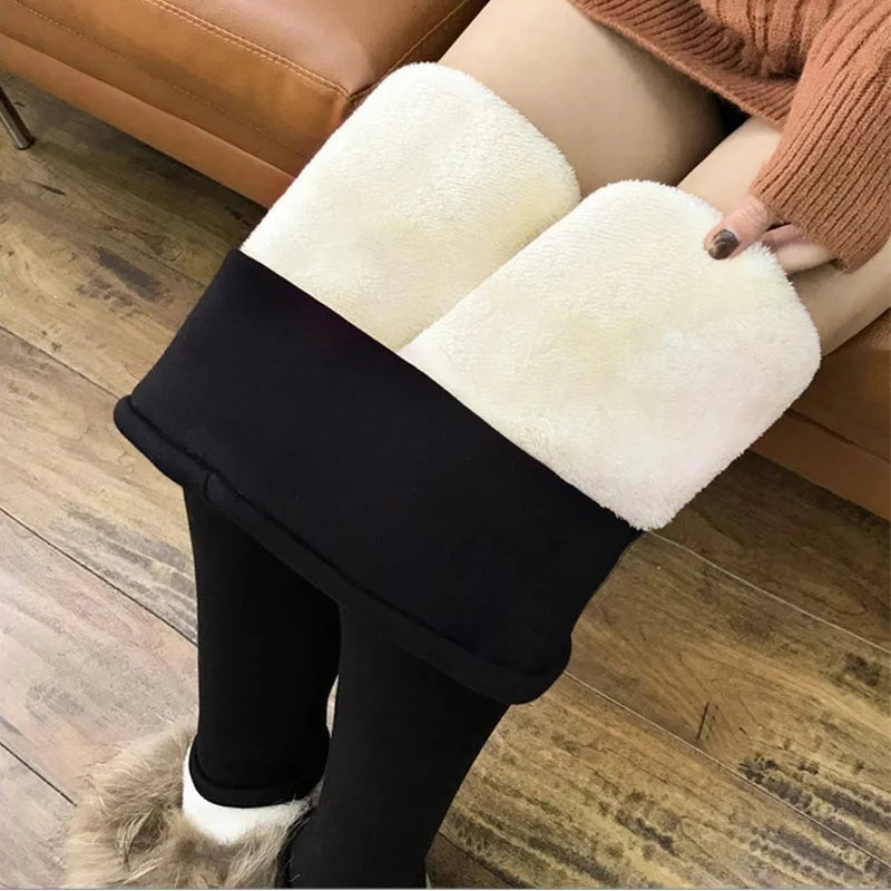 Women Lamb Cashmere Winter Leggings