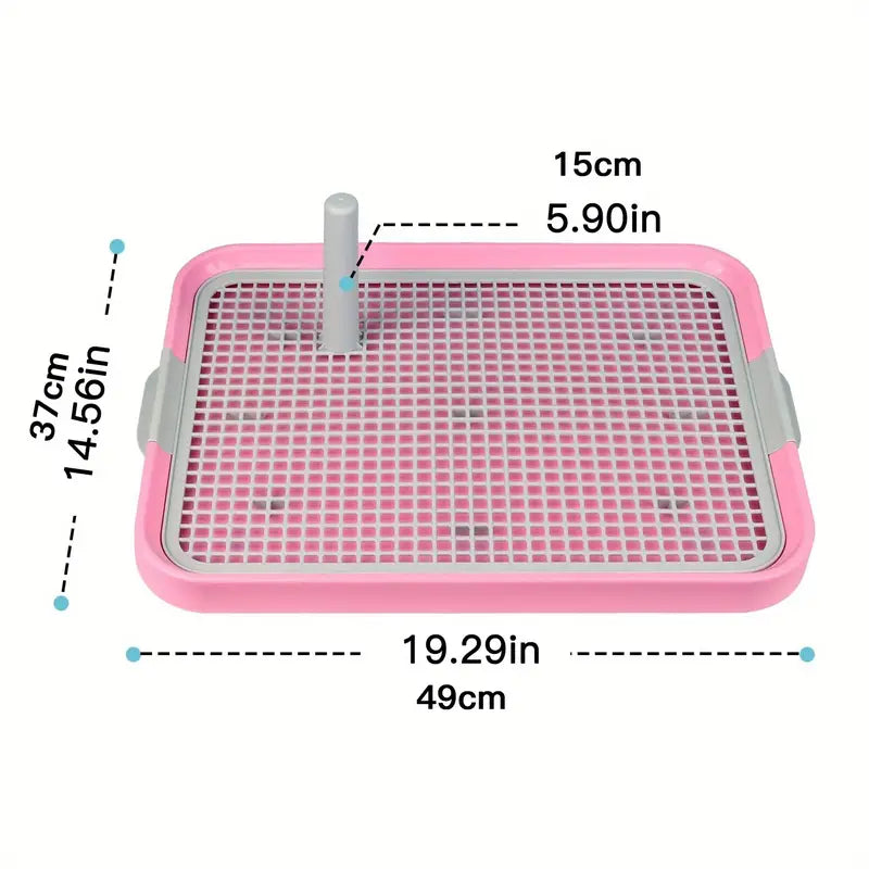 Dog Litter Box - Indoor Pet Pad Holder Portable Mesh Potty Training Tray