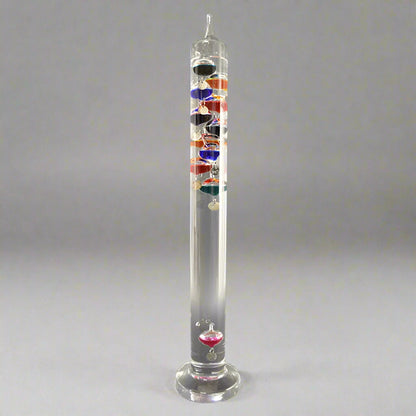 Galileo Thermometer with Floating Glass Bulbs - Decorative Temperature Measurement for Home & Office Decor