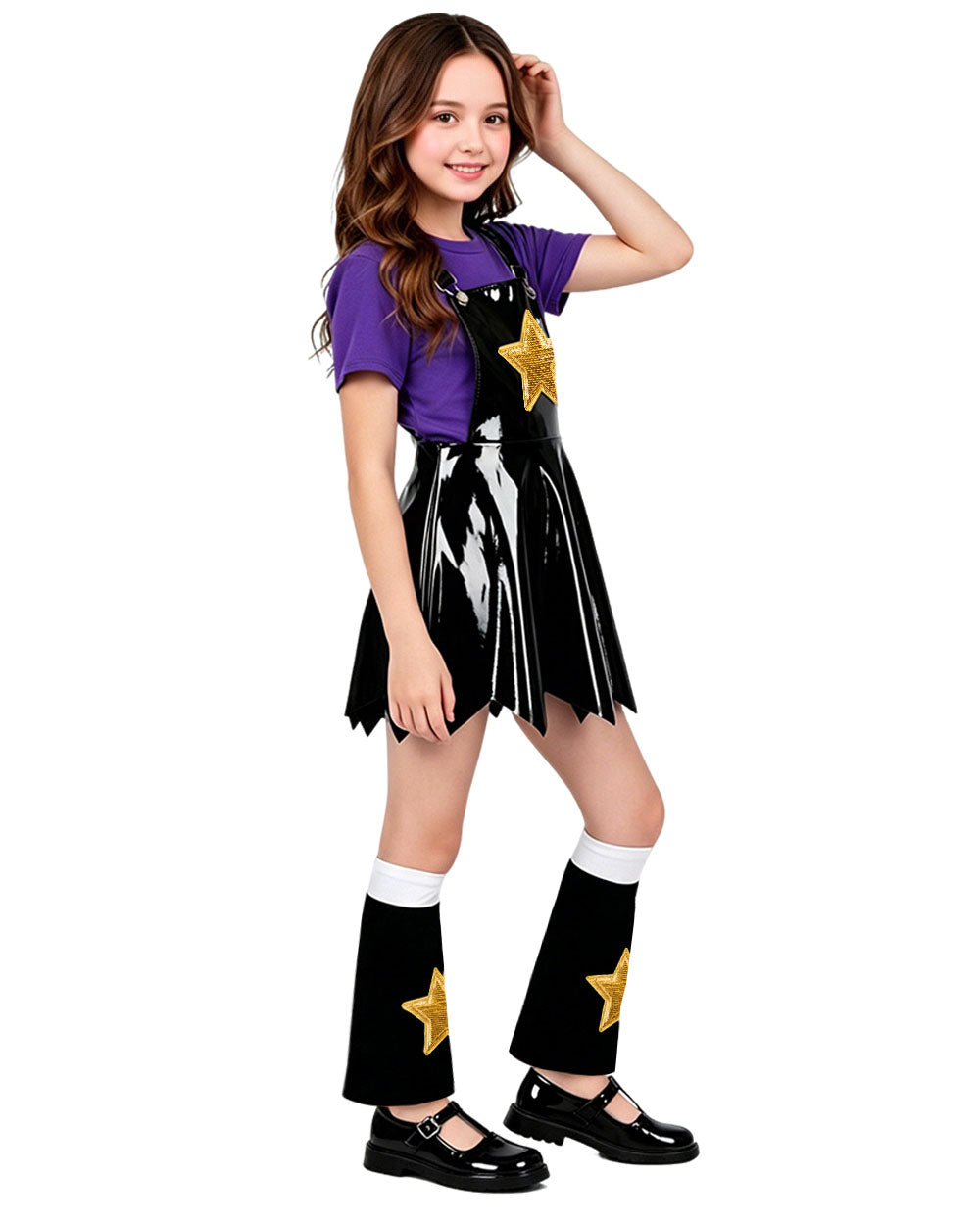 Poppy | Girls' Purple Doll Cosplay Costume Set