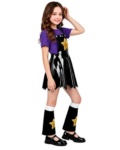 Poppy | Girls' Purple Doll Cosplay Costume Set