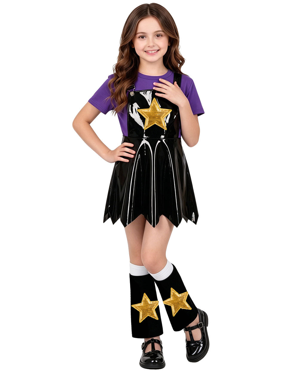 Poppy | Girls' Purple Doll Cosplay Costume Set