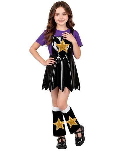 Poppy | Girls' Purple Doll Cosplay Costume Set