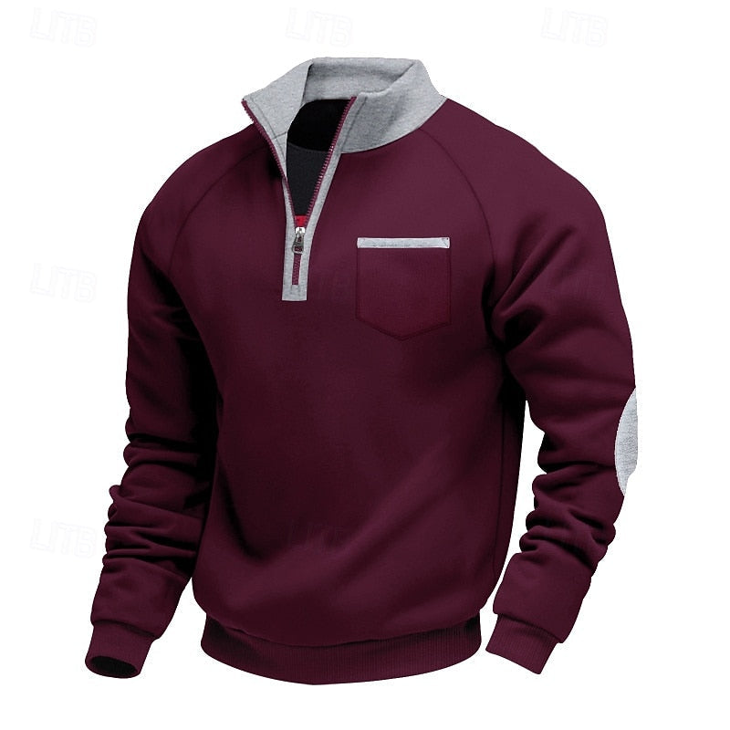 Keith | Men's Quarter-Zip Colour Block Pullover
