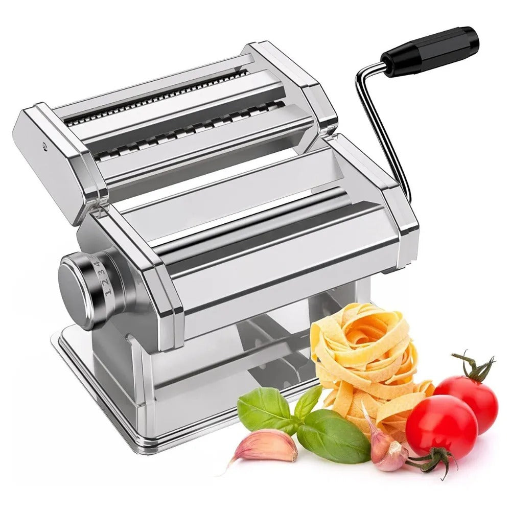 Stainless Steel Kitchen Tabletop Pasta Noodle Maker Roller Machine