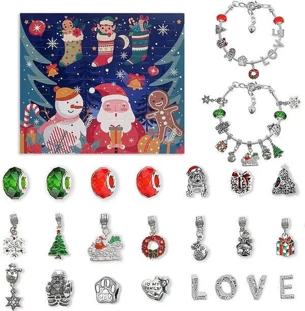 DIY 24 Days Countdown Calendar DIY Christmas Advent Calendar Bracelets Set