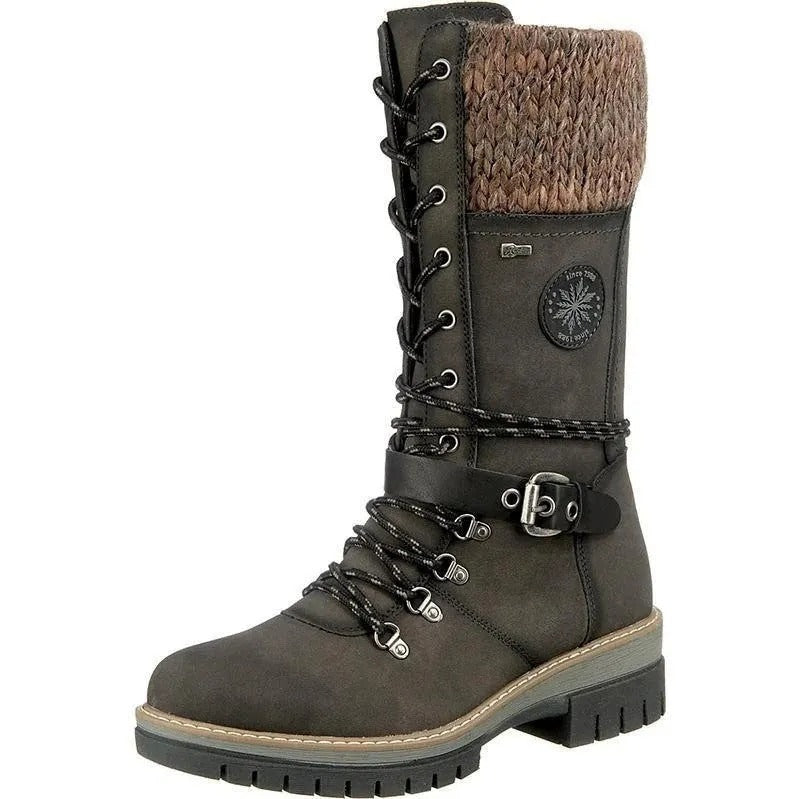 Women Orthopedic Boots Mid-Calf Buckle