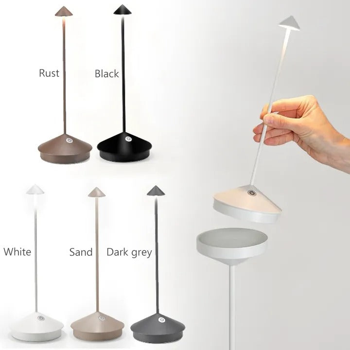 Minimalist LED Table Lamp - Waterproof & Dimmable Cordless Lighting 2024