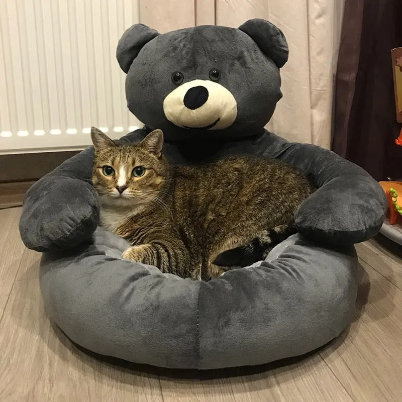 Teddy Bear Cuddler Cat Bed Dog Bed