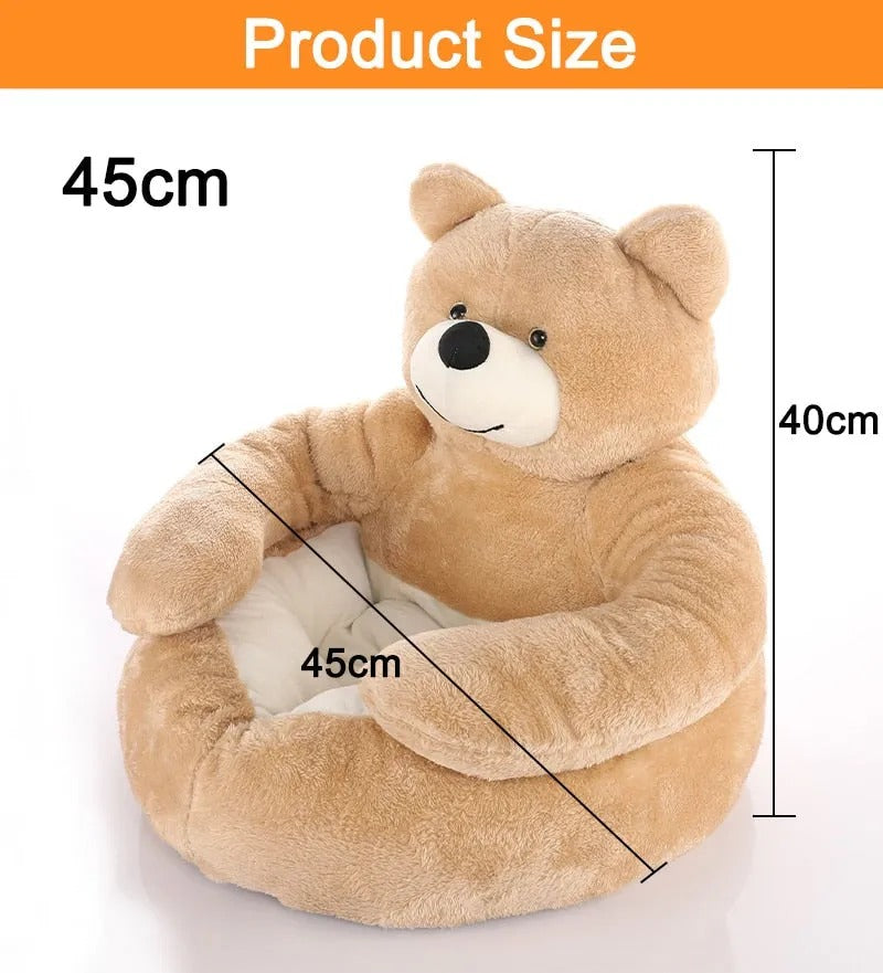 Teddy Bear Cuddler Cat Bed Dog Bed