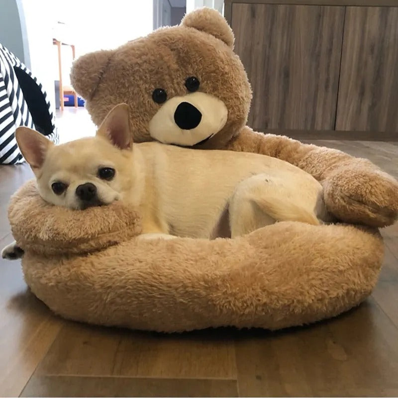 Teddy Bear Cuddler Cat Bed Dog Bed