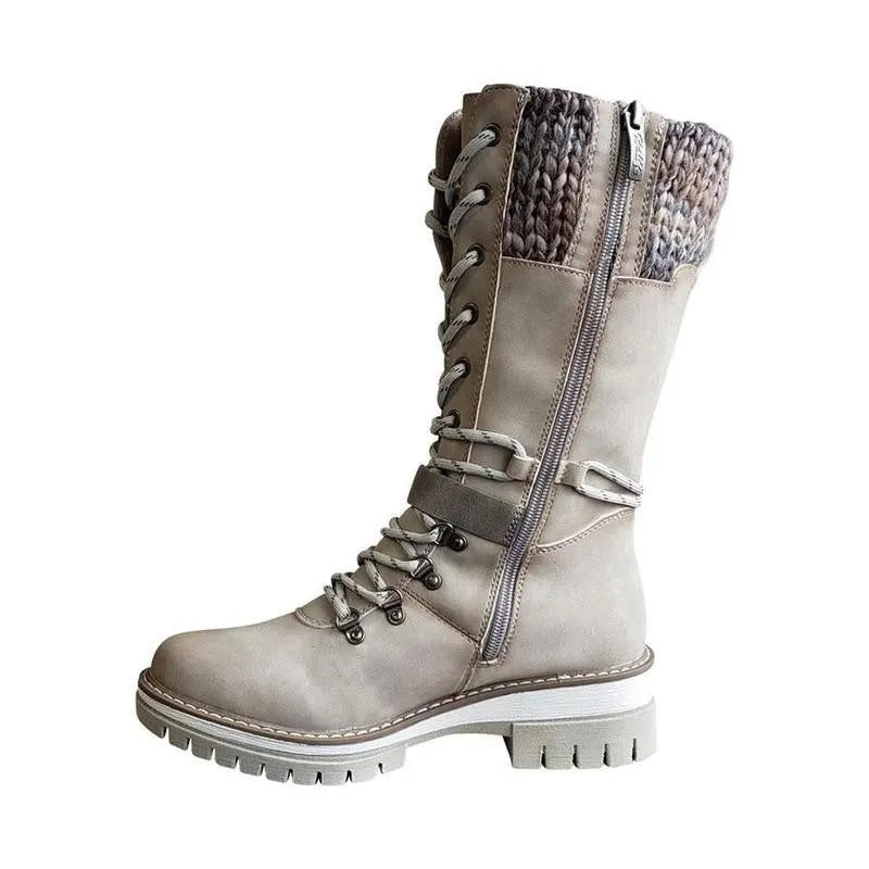 Women Orthopedic Boots Mid-Calf Buckle