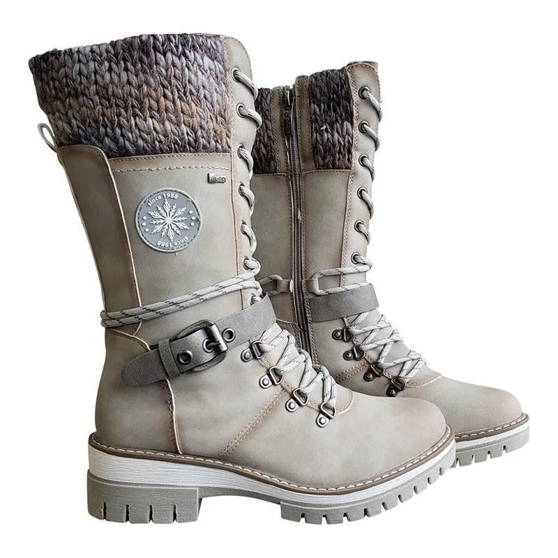 Women Orthopedic Boots Mid-Calf Buckle