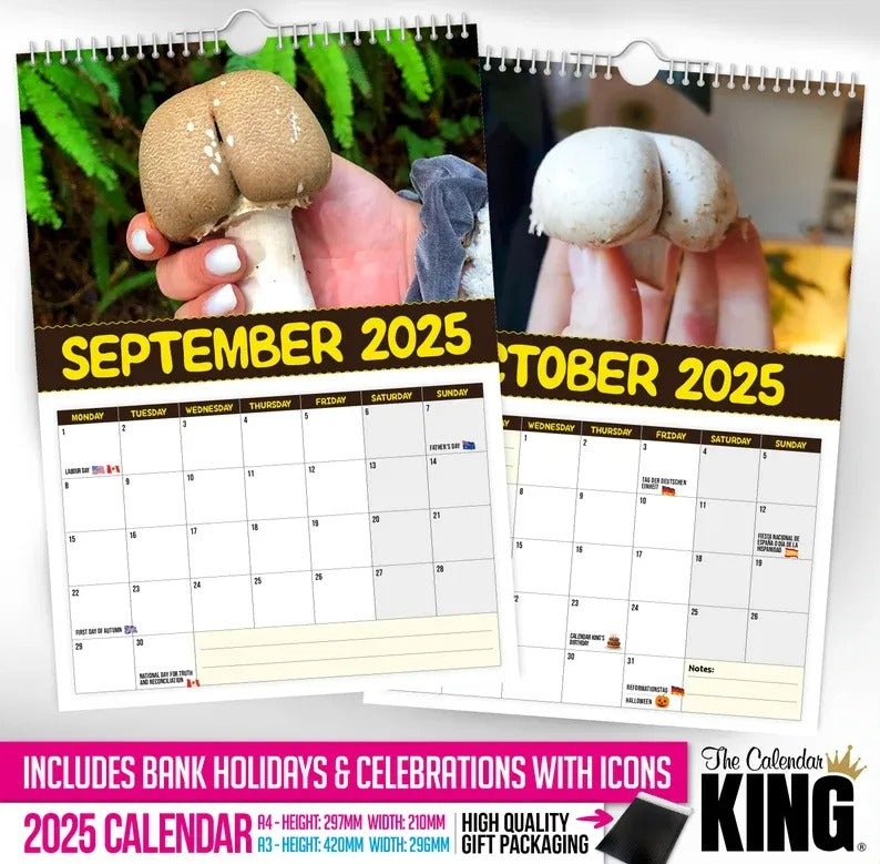 World's Greatest Mushrooms - 2025 Wall Calendar