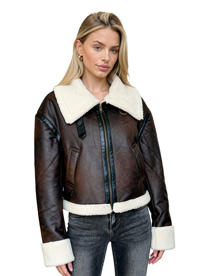Sienna | Suede Shearling Coat