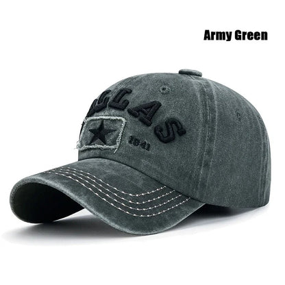 Unisex Dallas Embroidered Baseball Cap with Adjustable Snapback, Multiple Color Options