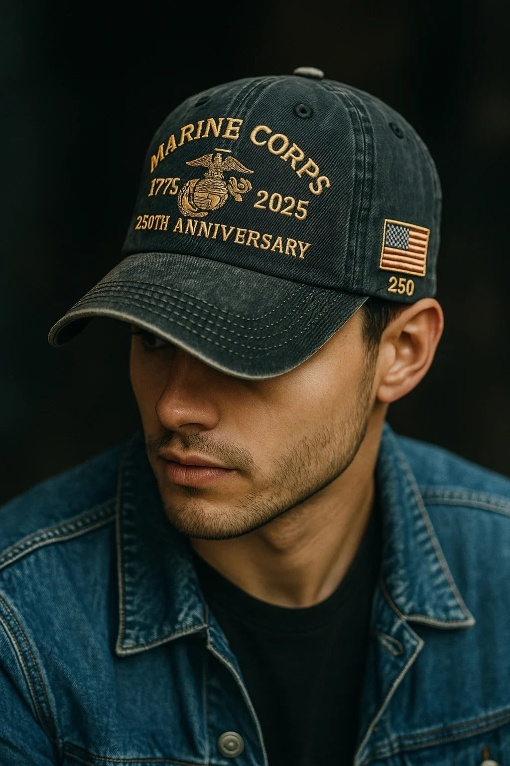 USMC 250th Anniversary Cap – Limited Edition Marine Corps Hat, Patriotic Military Gear