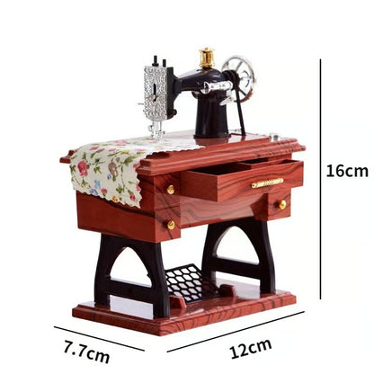 Vintage Sewing Machine Music Box